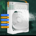 10 Inches | Large Size Portable Mist Cooling Fan | Usb Electric Fan With Led Night Light, Fine Mist Water, And Humidifier Function | Led Night Light Water Mist | Random Color - Image 2