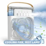 10 Inches | Large Size Portable Mist Cooling Fan | Usb Electric Fan With Led Night Light, Fine Mist Water, And Humidifier Function | Led Night Light Water Mist | Random Color - Image 8
