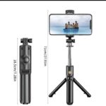 R1s Bluetooth Selfie Stick Tripod with Remote Control | 360° Foldable Selfie Rod for Phone & Action Camera with LED Light - Image 7